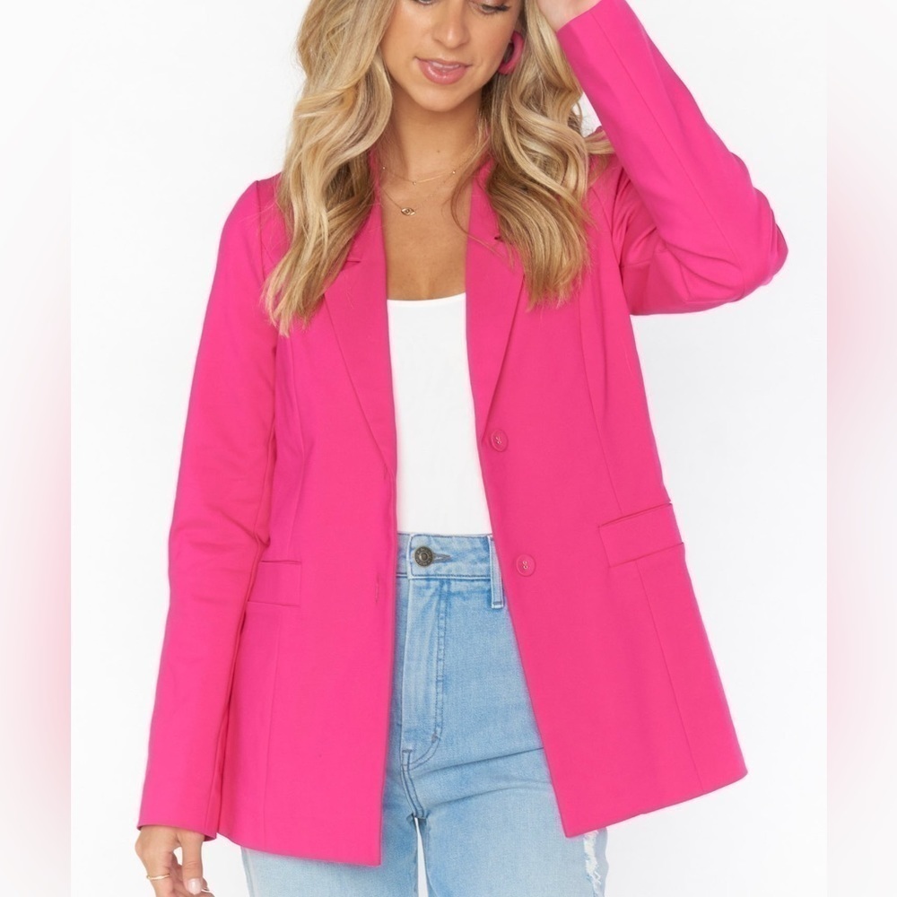 NWT Show Me Your Mumu Major Hot Pink Suiting Blazer